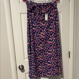 Vero Moda Blue and Pink Floral Maxi Skirt